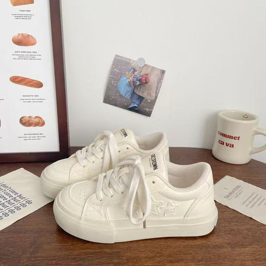 Damen Sportliche Sneakers mit modischen Sternenapplikationen EB