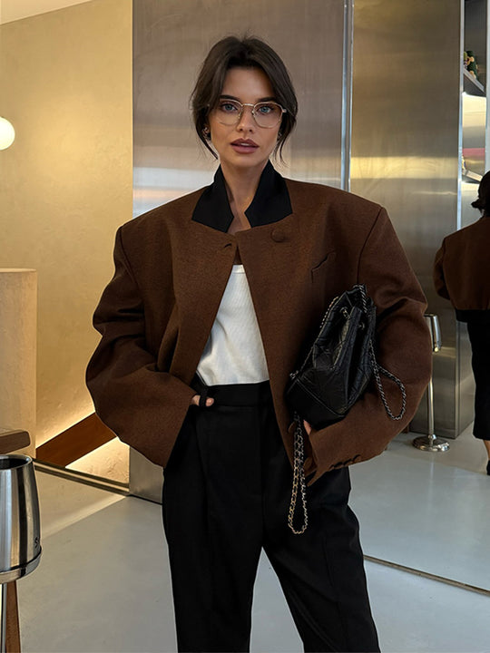 Damen Oversize Wollblazer EB