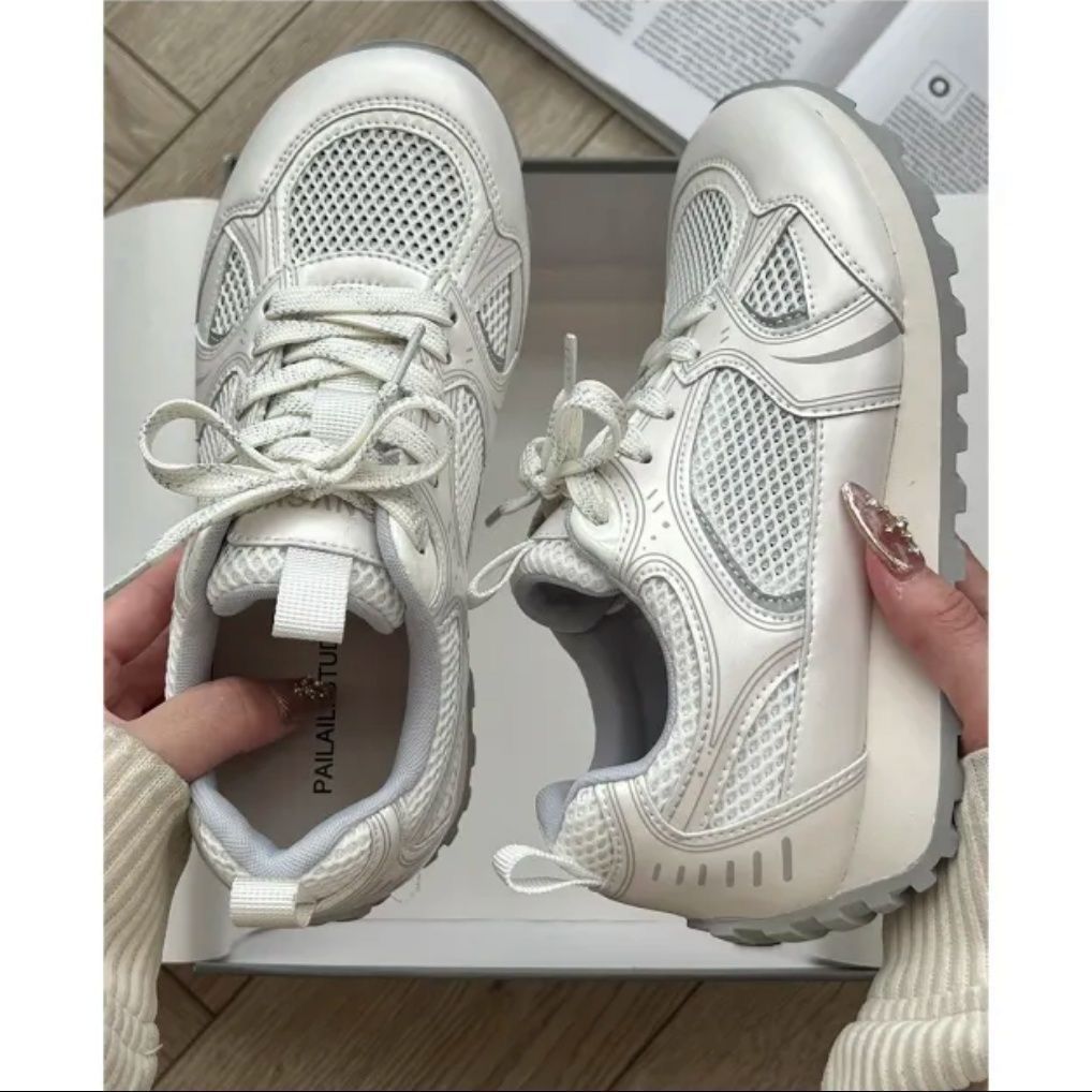 Damen Atmungsaktive Freizeitsneakers mit rutschfester Sohle und elegantem Design EB