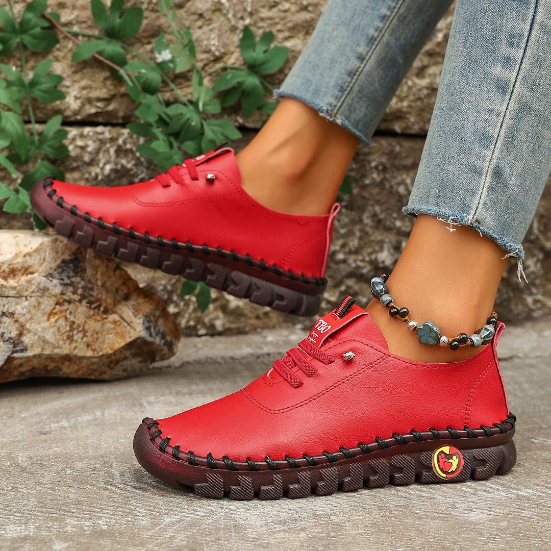 Damen Bequeme Ledersneaker mit innovativem Sohlenprofil EB