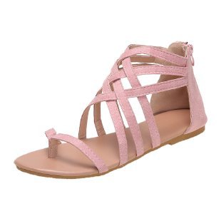 Damen elegante Gladiatorensandalen mit verstellbaren Riemen EB