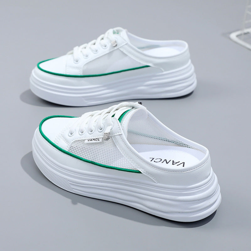 Damen lässige Sneaker mit atmungsaktivem Mesh-Obermaterial und dämpfender Sohle EB