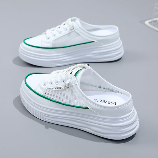 Damen lässige Sneaker mit atmungsaktivem Mesh-Obermaterial und dämpfender Sohle EB