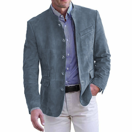 Herren elegante Wildlederjacke mit modernen Akzenten EB