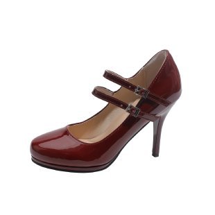 Damen Elegante Lackleder-Pumps mit verstellbaren Riemchen EB