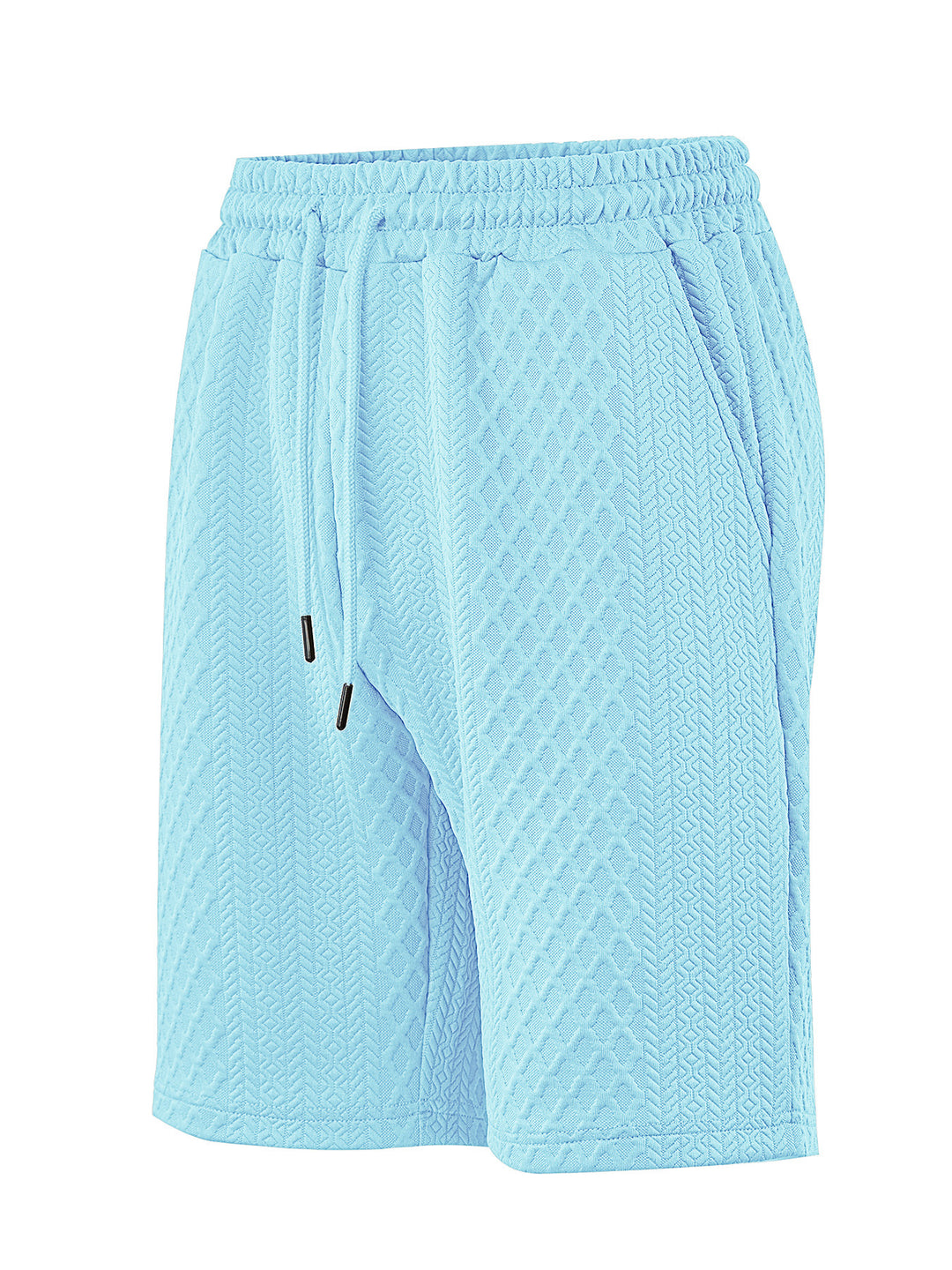 Herren nan strukturierte Lounge-Shorts mit Elastikbund Tunnelzug und seitlichen Eingrifftaschen EB
