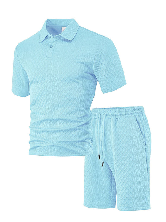 Damen lässiges Polo-Set mit Shorts EB
