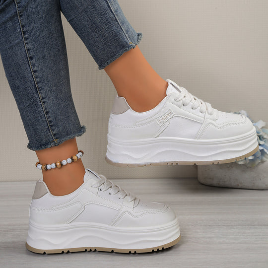 Damen Plattform-Sneaker mit bequemer dämpfender Sohle und modischem Design EB