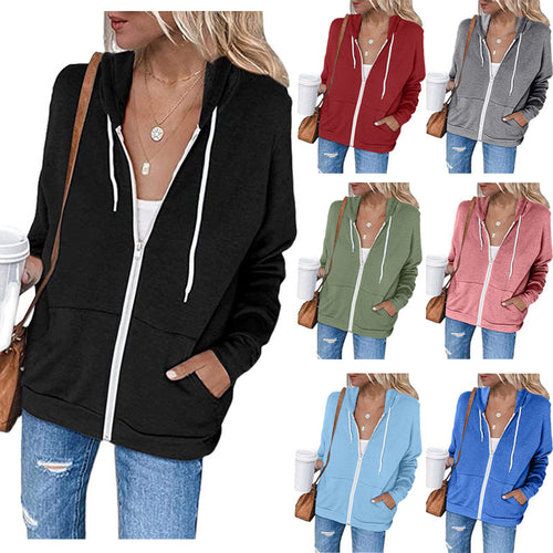 Damen Kapuzenjacke mit weichem Fleece und praktischen Taschen EB