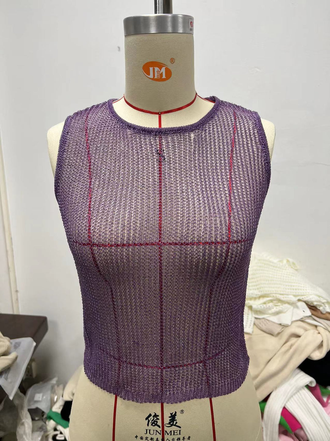 Damen glitzerndes Stricktop mit gerafftem Minirock EB