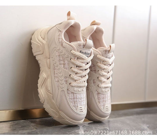 Damen Sportliche Chunky-Sneaker mit atmungsaktiver Oberflächenstruktur und stabiler Dämpfung EB