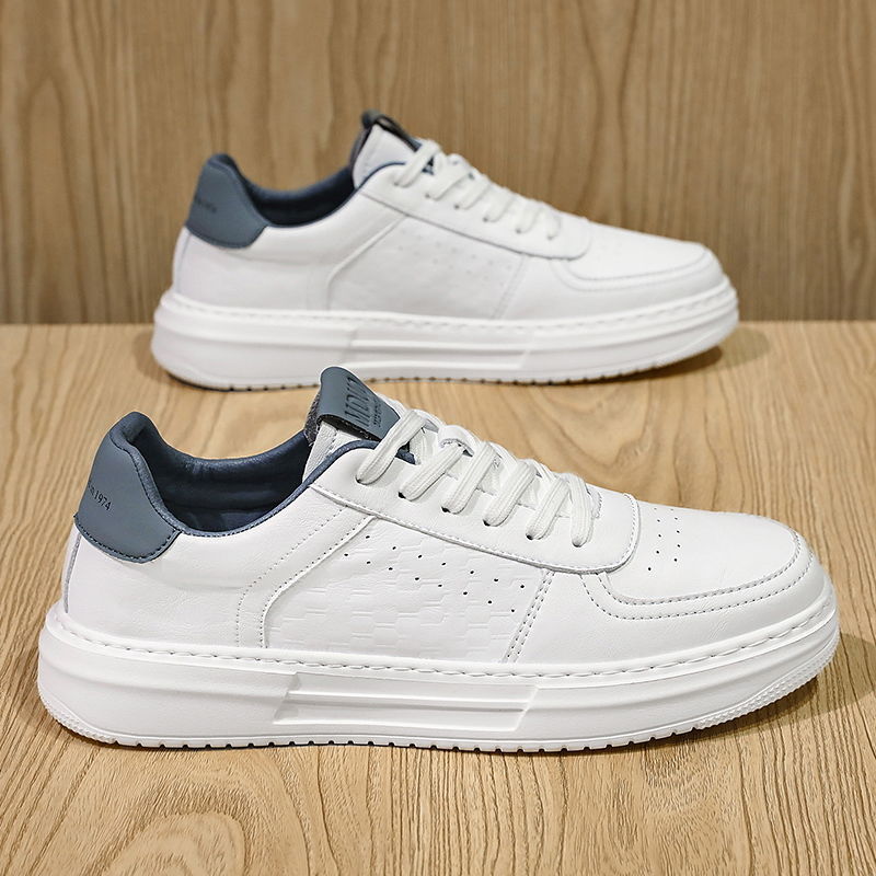 Damen Leder Sneakers mit modischem Design und atmungsaktiver Sohle EB