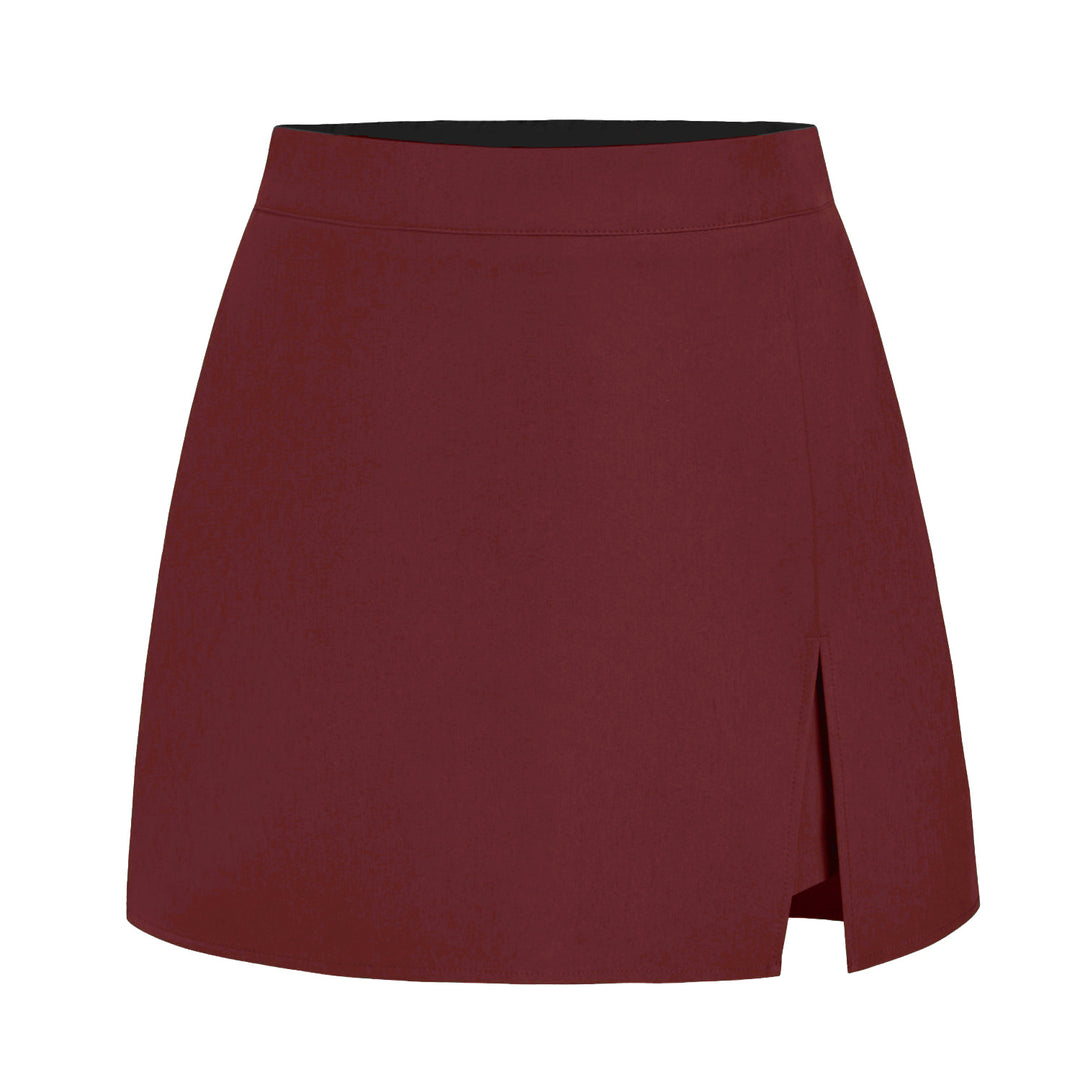 Damen eleganter Kurzrock mit seitlichem Schlitz und hohem Bund EB