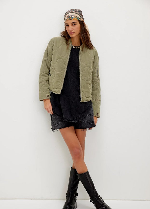 Damen gesteppte Bomberjacke EB