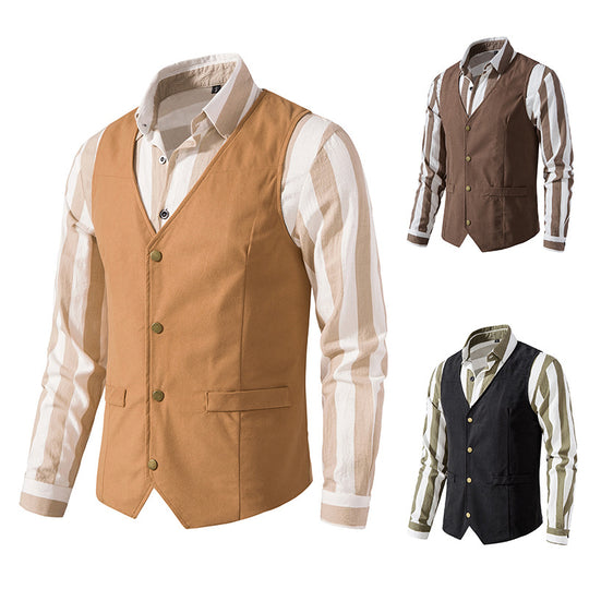Herren Elegante Weste mit modernen Akzenten und strukturiertem Design EB