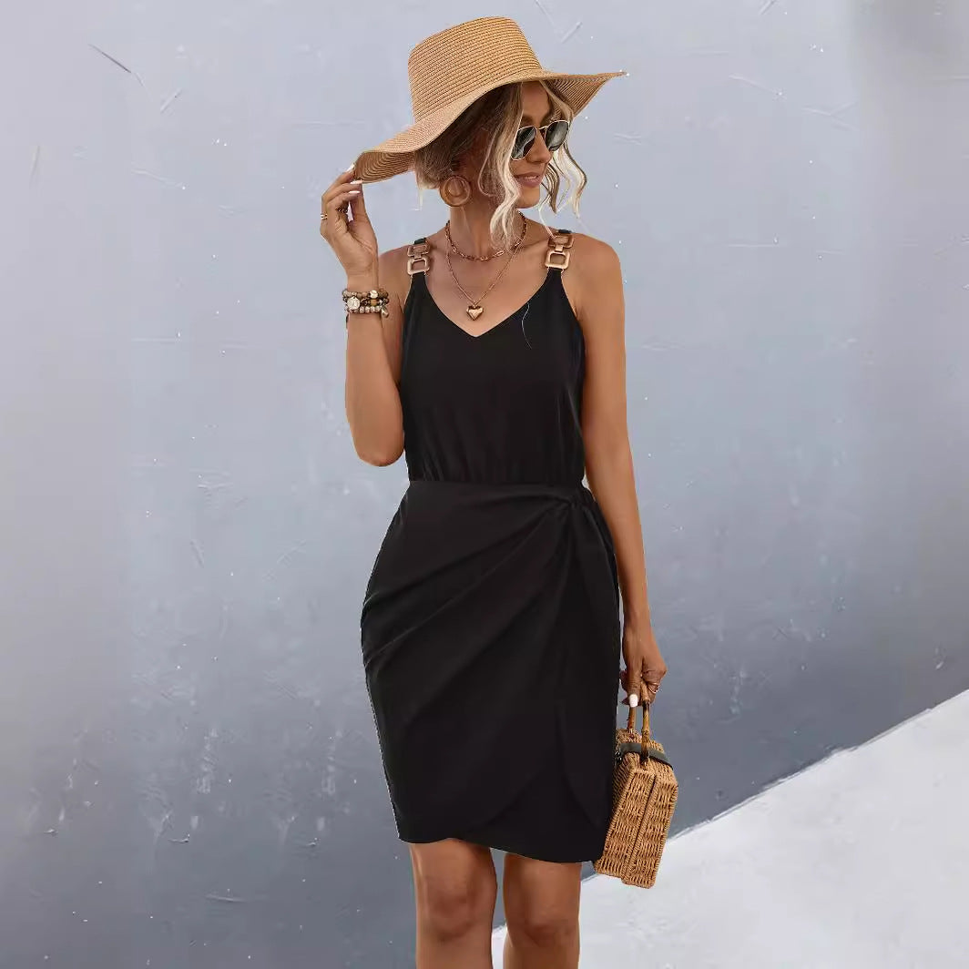 Damen Etuikleid mit tailliertem Schnitt und eleganter Drapierung EB