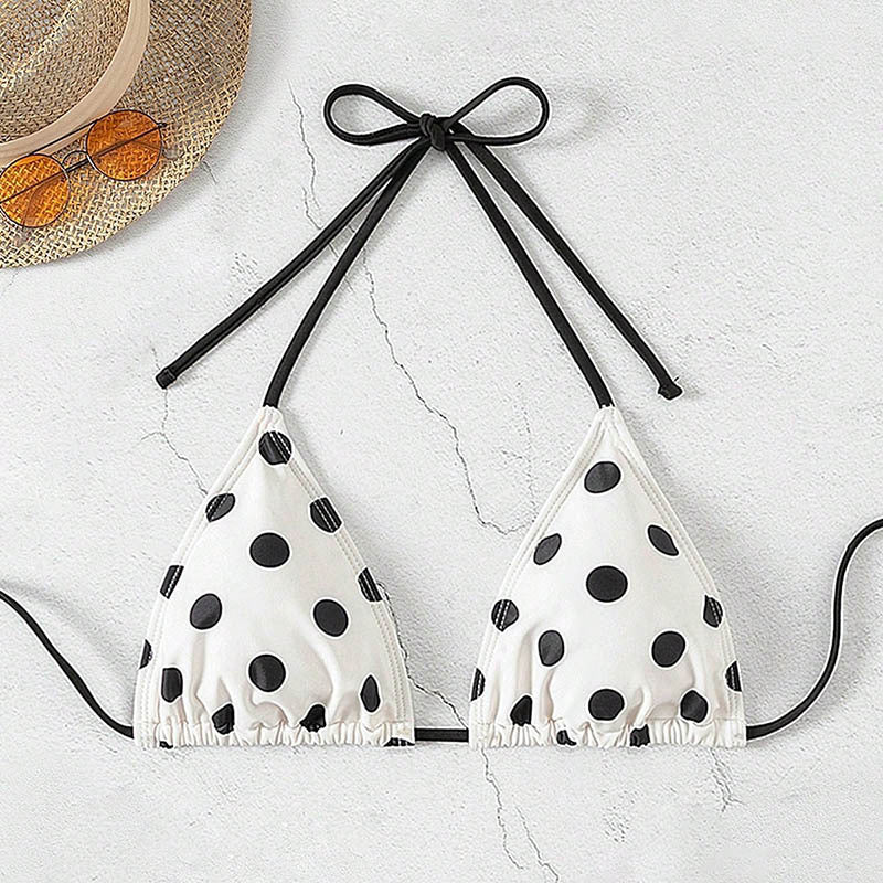 Damen Triangel-Bikini mit verspieltem Punkte-Design EB