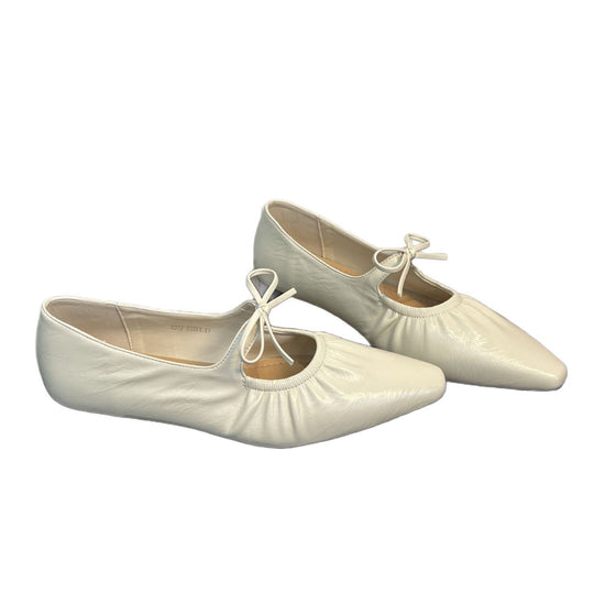 Damen Ballerinas mit Lederoberfläche und Gummizug EB
