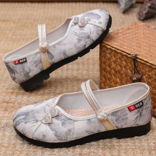 Damen ballerinas mit dekorativem Knopf-Design und komfortabler Sohle EB
