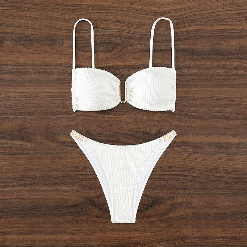 Damen Push-Up Bikini-Set mit feinem Rippendesign EB