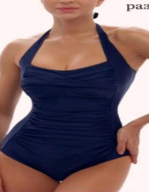 Damen figurbetonter Einteiler mit Raffung EB