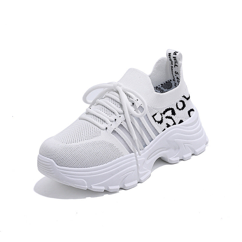 Damen Sportliche Sneakers mit modernem Leopardenmuster und dämpfendem Fußbett EB