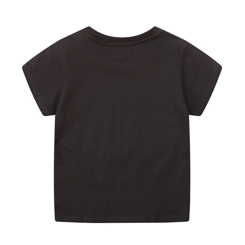 Jungen T-Shirt mit lustigem Nilpferd-Applikation EB
