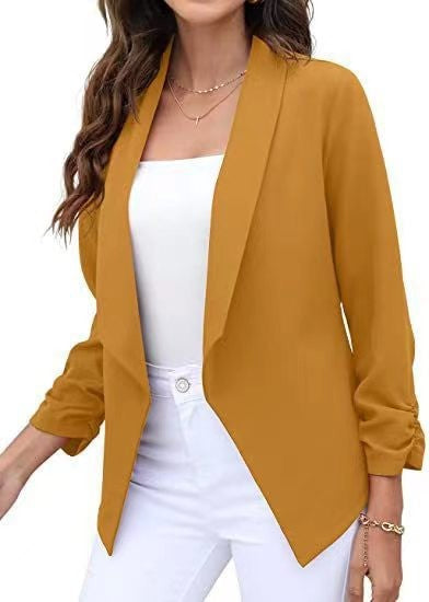 Damen eleganter und luftiger Blazer mit asymmetrischem Schnitt EB