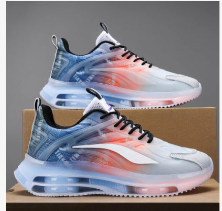 Unisex leichte Luftkissen-Sneaker mit transparentem Gradient-Obermaterial und sichtbarer Luftkammer EB