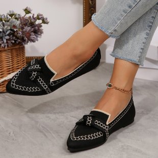 Damen Komfortable Ballerinas mit verspieltem Schleifenakzent EB
