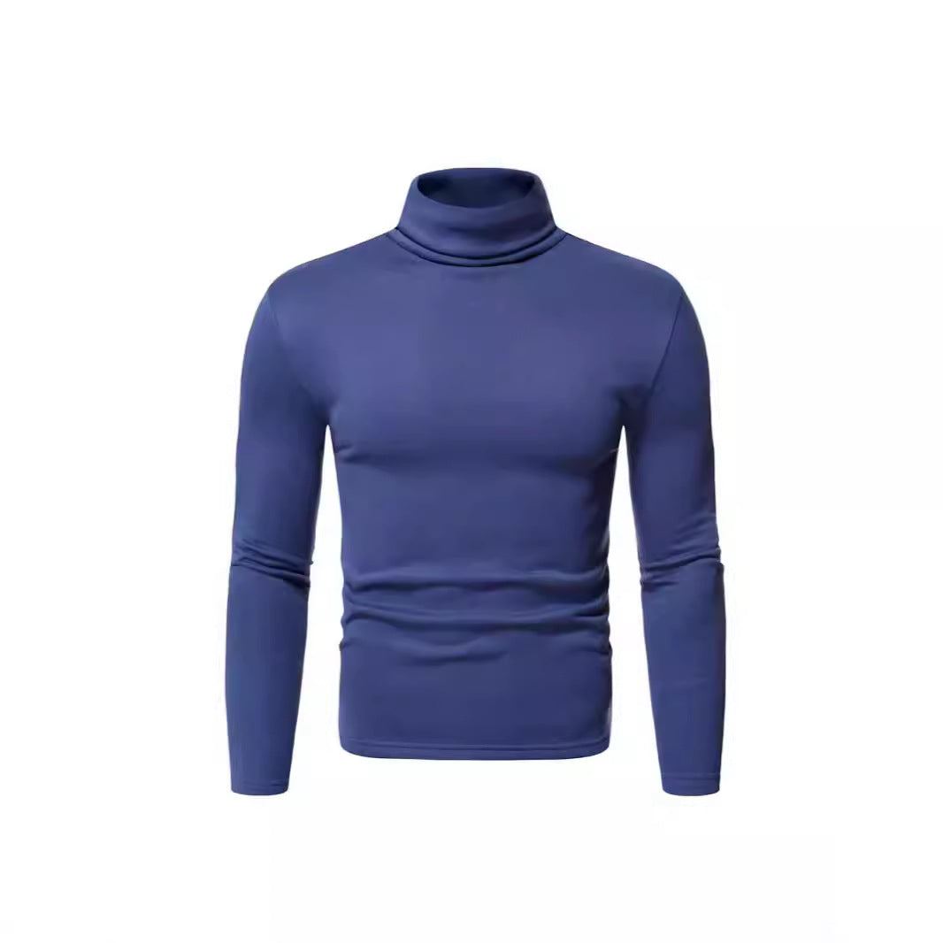 Herren Rollkragenpullover aus weichem Baumwollmix mit körperbetontem Schnitt EB
