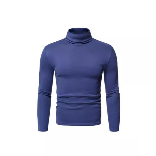 Herren Rollkragenpullover aus weichem Baumwollmix mit körperbetontem Schnitt EB