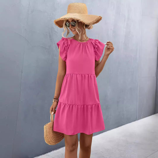 Damen Sommerkleid mit Rüschen EB