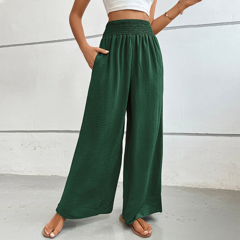 Damen Weit geschnittene Sommerhose mit elastischem Bund EB