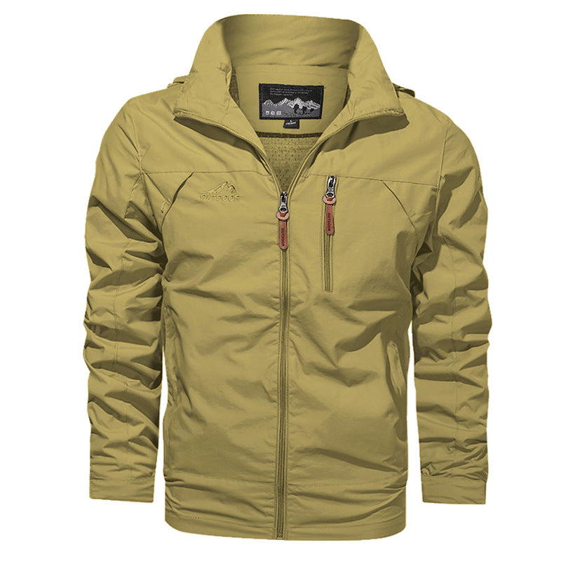 Herren Atmungsaktive Trekking-Softshelljacke mit wasserabweisender Oberfläche und Brustzip EB