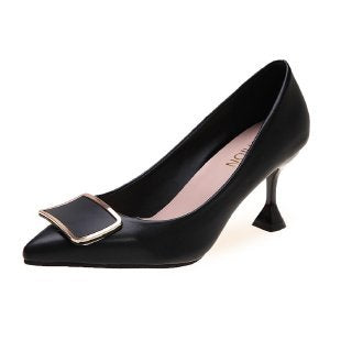 Damen elegante Stiletto-Pumps mit modischer Schnalle EB