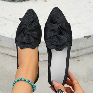 Damen Ballerinas mit großem Schleifendetail EB 1780917992