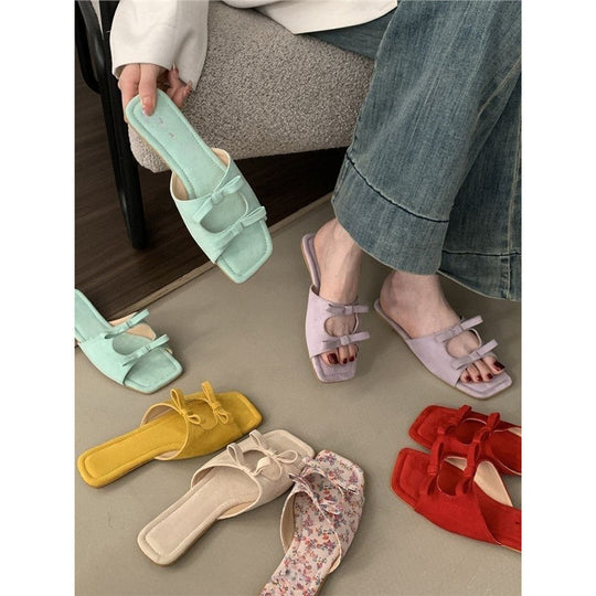 Damen modische Riemchensandalen mit eleganten Schleifen EB