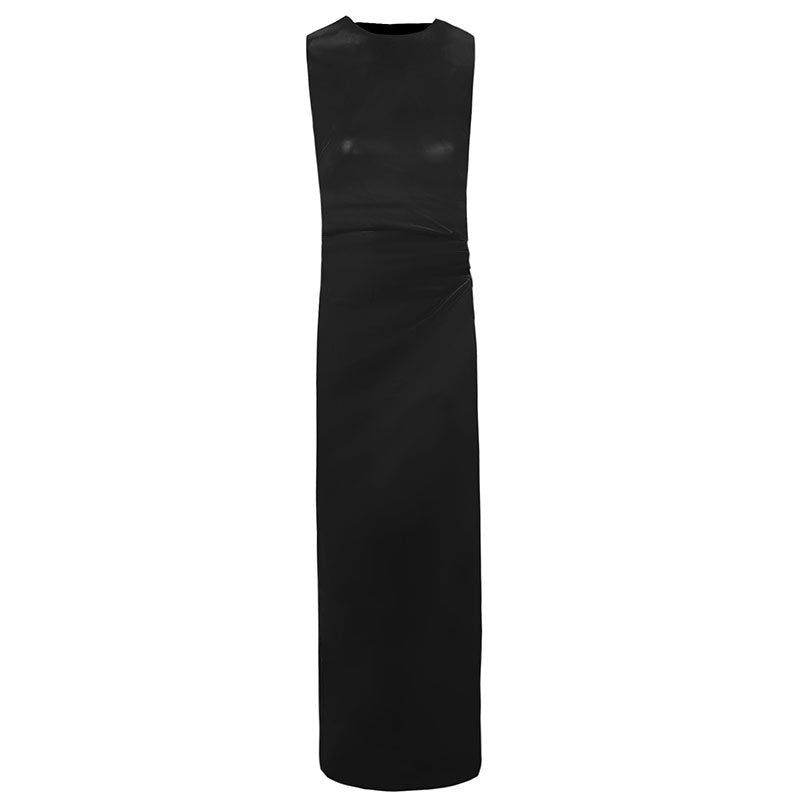 Damen Langes Kleid mit asymmetrischem Schnitt und elegantem Drapé EB