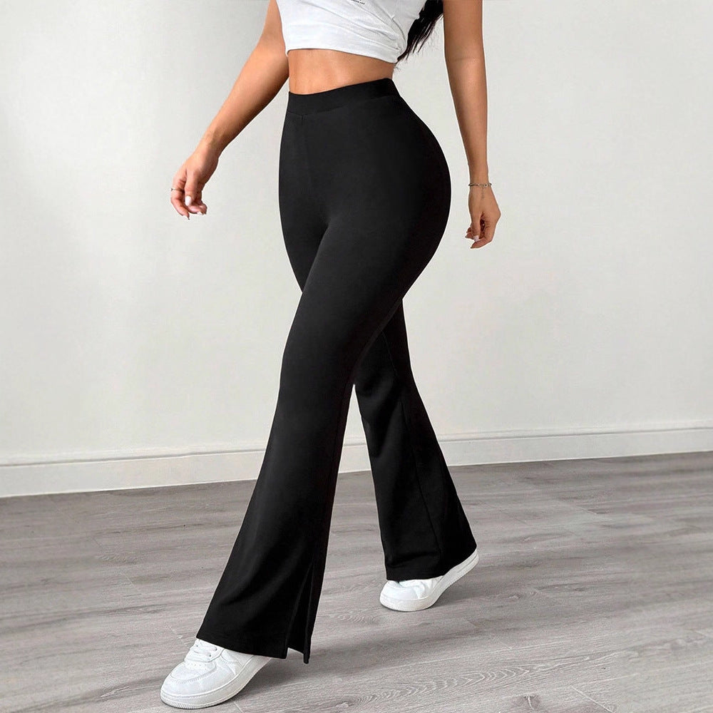 Damen elegante Flared-Hose aus flexibler Mikrofaser EB