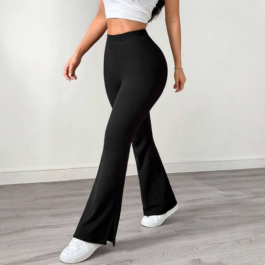 Damen elegante Flared-Hose aus flexibler Mikrofaser EB