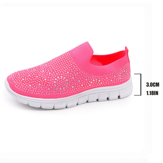 Damen Elegante und funkelnde Slip-On Sneakers EB
