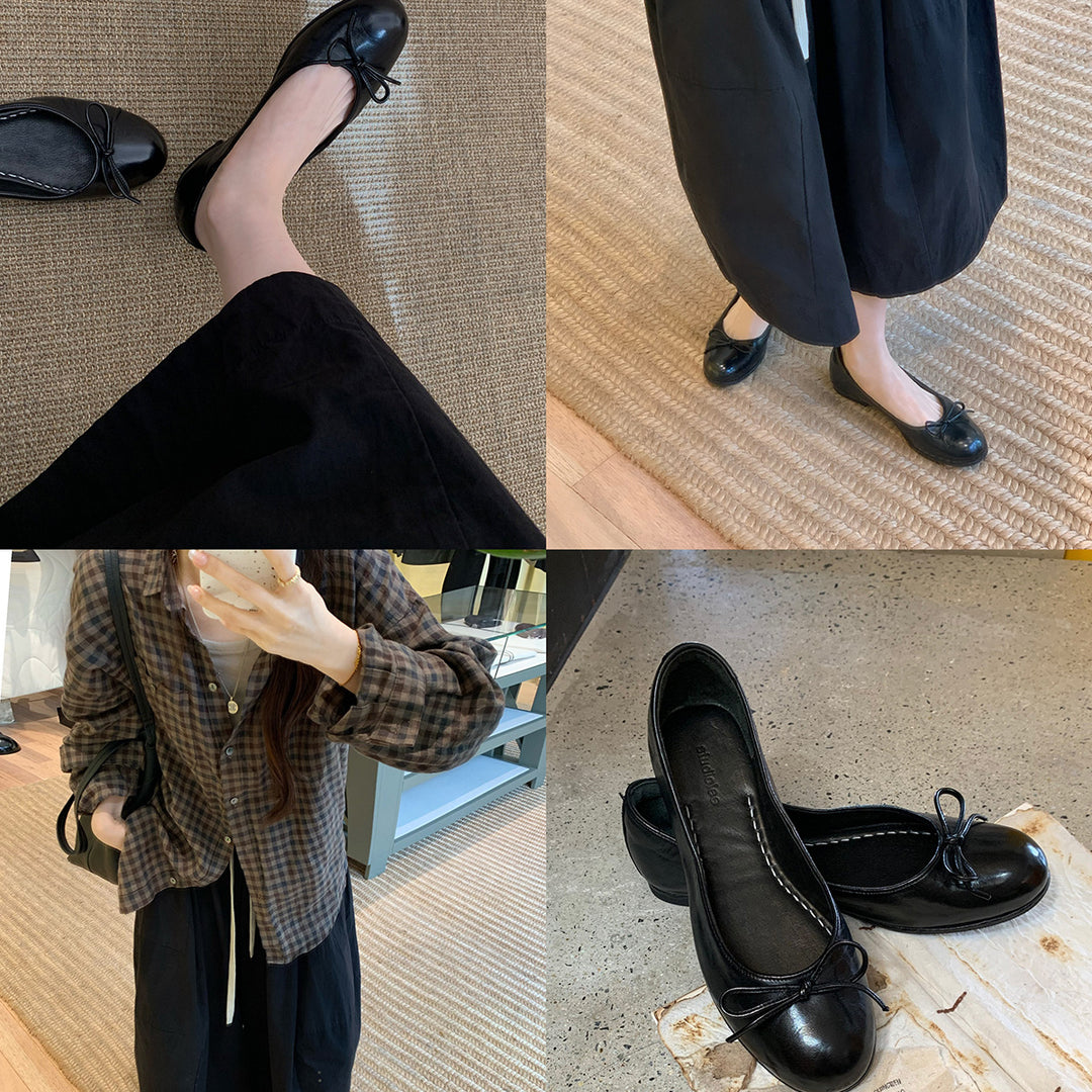 Damen Ballerinas mit zartem Schleifen-Detail und komfortablem Fußbett EB
