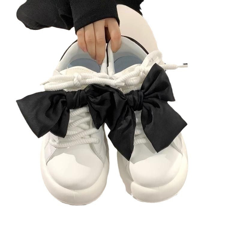 Damen Sneaker mit dekorativen Schleifen und atmungsaktivem Innenfutter EB