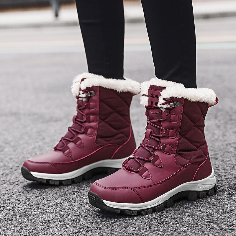 Damen isolierte Winterstiefel mit rutschfester Sohle und warmem Innenfutter EB