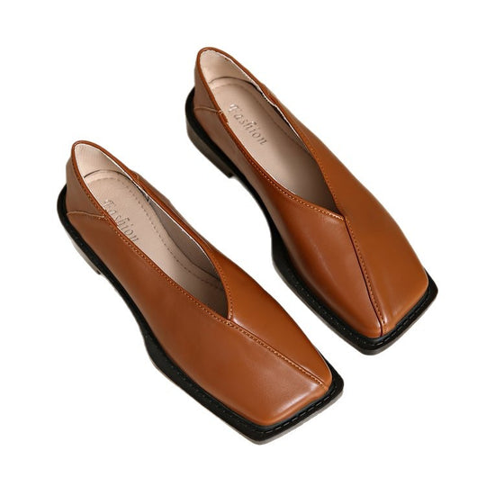 Damen Ballerinas mit eckiger Zehenpartie und rutschfester Sohle EB