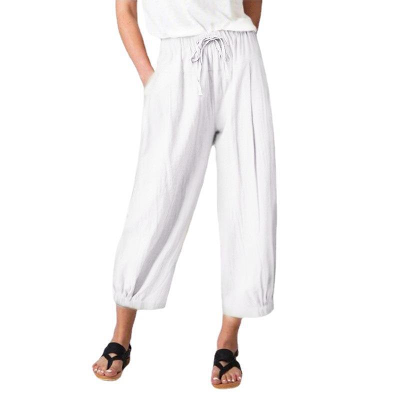 Damen Luftige Freizeithose mit verstellbarem Bund EB