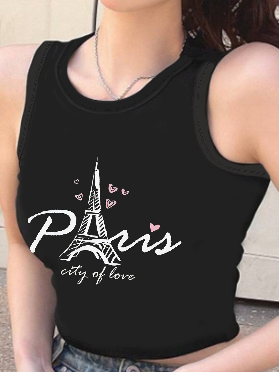 Damen Crop-Top mit kreativem Spruch und lässigem Schnitt EB