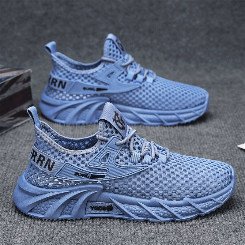 Damen Sportliche Sneakers mit atmungsaktivem Netzoberteil und stoßdämpfender Sohle EB