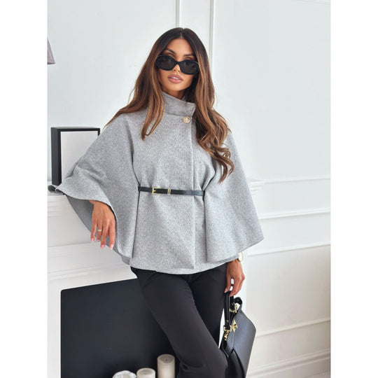 Damen modische und elegante Umhangbluse EB
